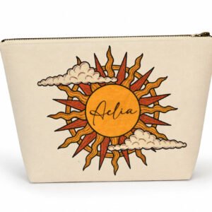 Aelia Vintage Sun Canvas Cosmetic Pouch