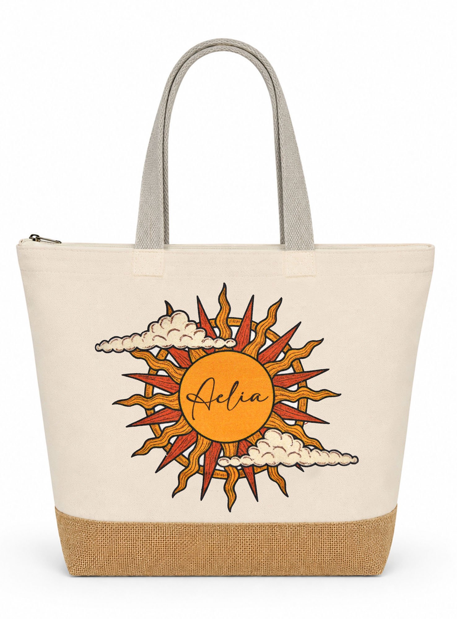 Aelia Vintage Sun Jute Base Beach Bag